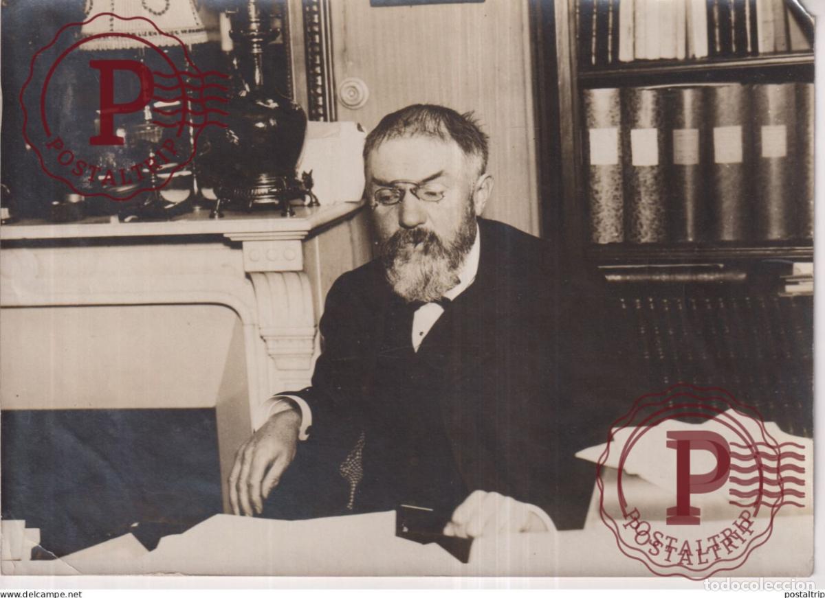 Fotograf&iacute;a antigua: Jules Henri Poincar&eacute; 18*13CM press photo SCIENTIST