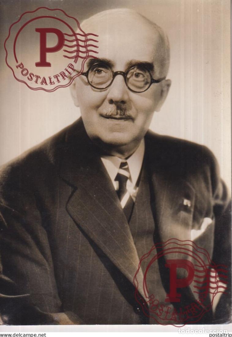 Fotograf&iacute;a antigua: M EDOUARD BELIN INVENTEUR 77 ANIVERSAIRE 18*13CM press photo SCIENTIST SCIENCE
