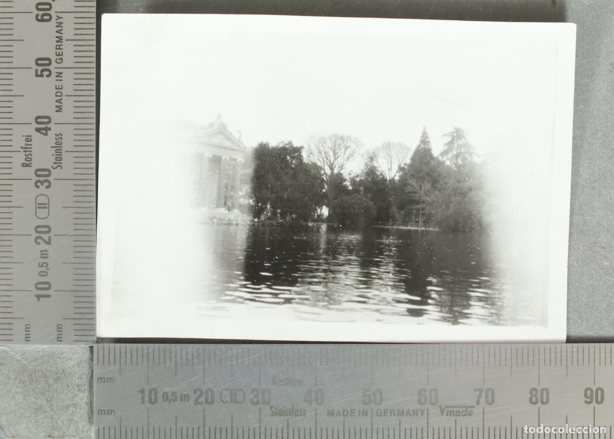 Photographie ancienne: FOTOGRAFIA. Paisaje con estanque y templete. PARQUE hacia 1930