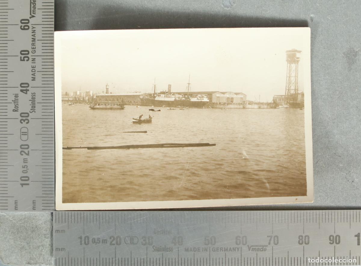 Fotograf&iacute;a antigua: FOTOGRAFIA. Puerto de Barcelona O a identificar con muelle de la compa&ntilde;ia transatlantica 1931