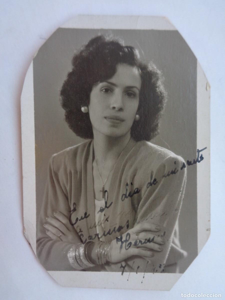 Fotografia antiga: PRECIOSA FOTO DE ESTUDIO DE MUJER , 1946. DE HERNANDEZ OJEDA, LAS PALMAS DE GRAN CANARIA