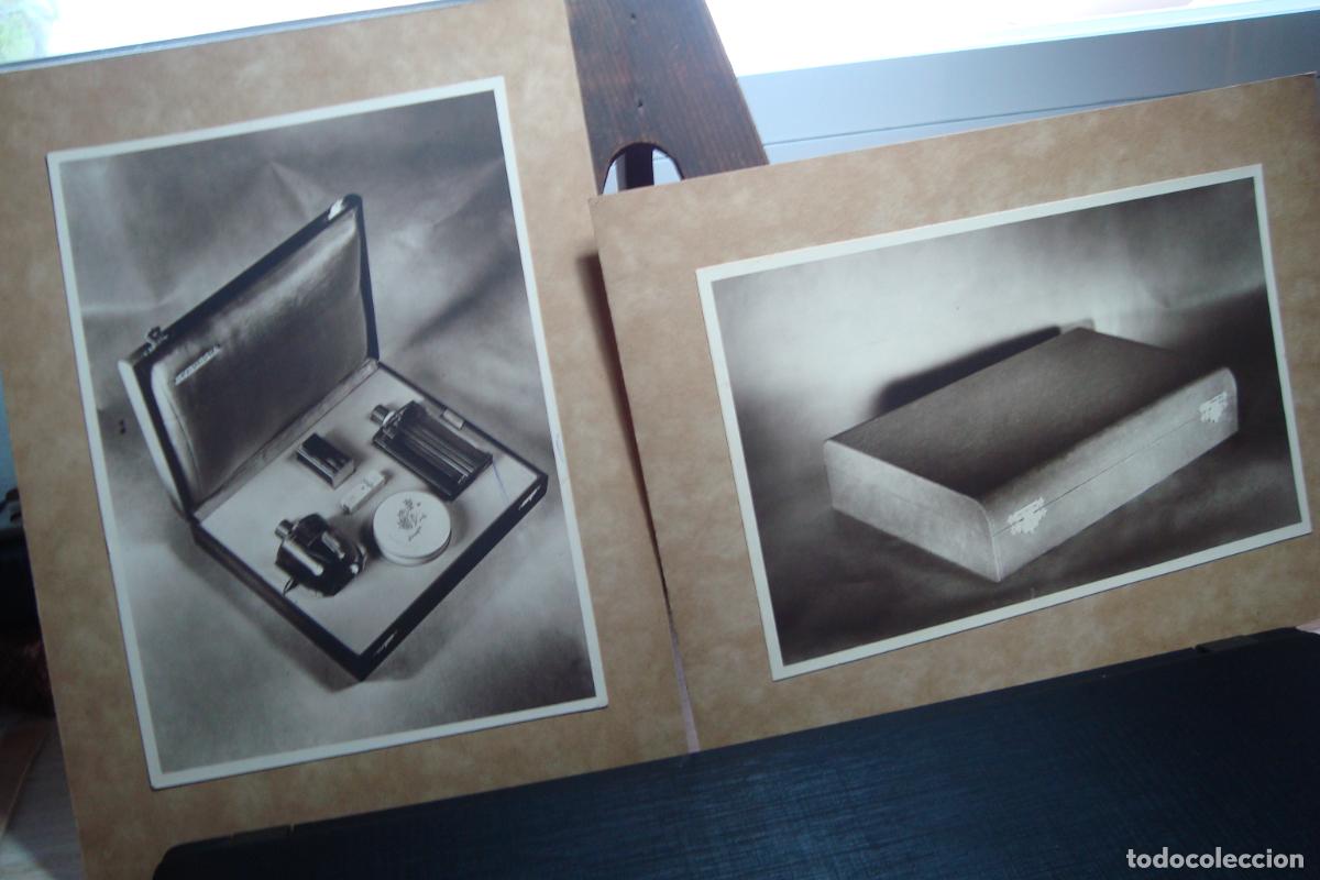 Fotograf&iacute;a antigua: DOS ANTIGUAS FOTOGRAFIAS PUBLICITARIAS ESTUCHE PERFUMERIA MYRURGIA S.A A&Ntilde;OS 30.40