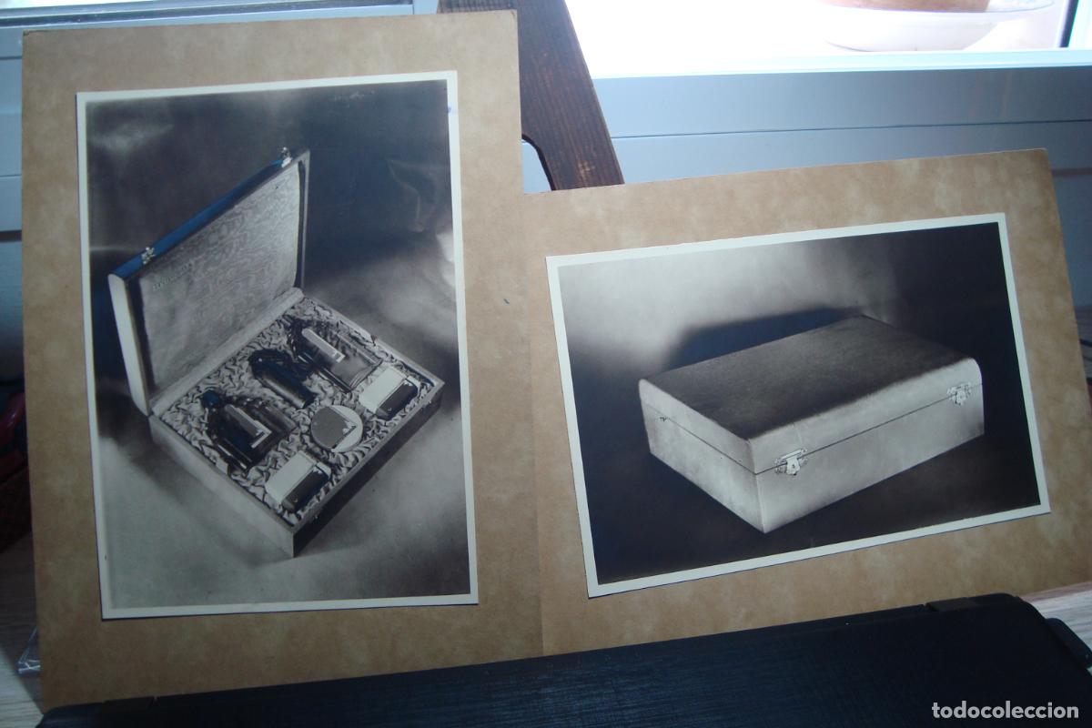 Fotograf&iacute;a antigua: DOS ANTIGUAS FOTOGRAFIAS PUBLICITARIAS ESTUCHE PERFUMERIA MYRURGIA S.A A&Ntilde;OS 30.40