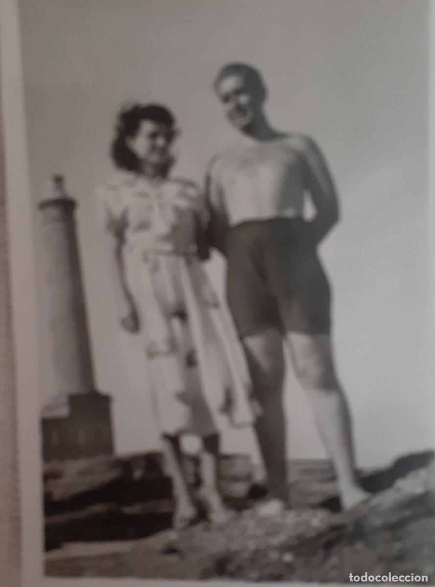 Fotograf&iacute;a antigua: CHIPIONA 1949, ESCENA DE PLAYA , 6X8 CM.