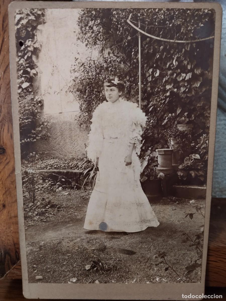 Fotografia antica: Fotograf&iacute;a de Dama para fiesta. 10,5 x 16,5 cm.
