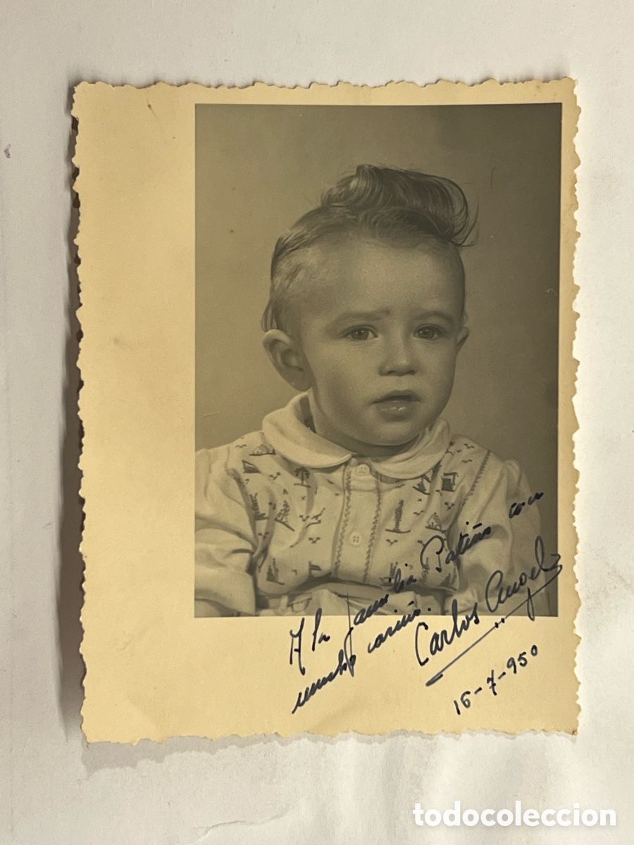 Fotografia antiga: NI&Ntilde;OS Valencia.. Fotograf&iacute;a un hermoso BeBe de 14 meses.. foto Studio Ortin (a.1950)