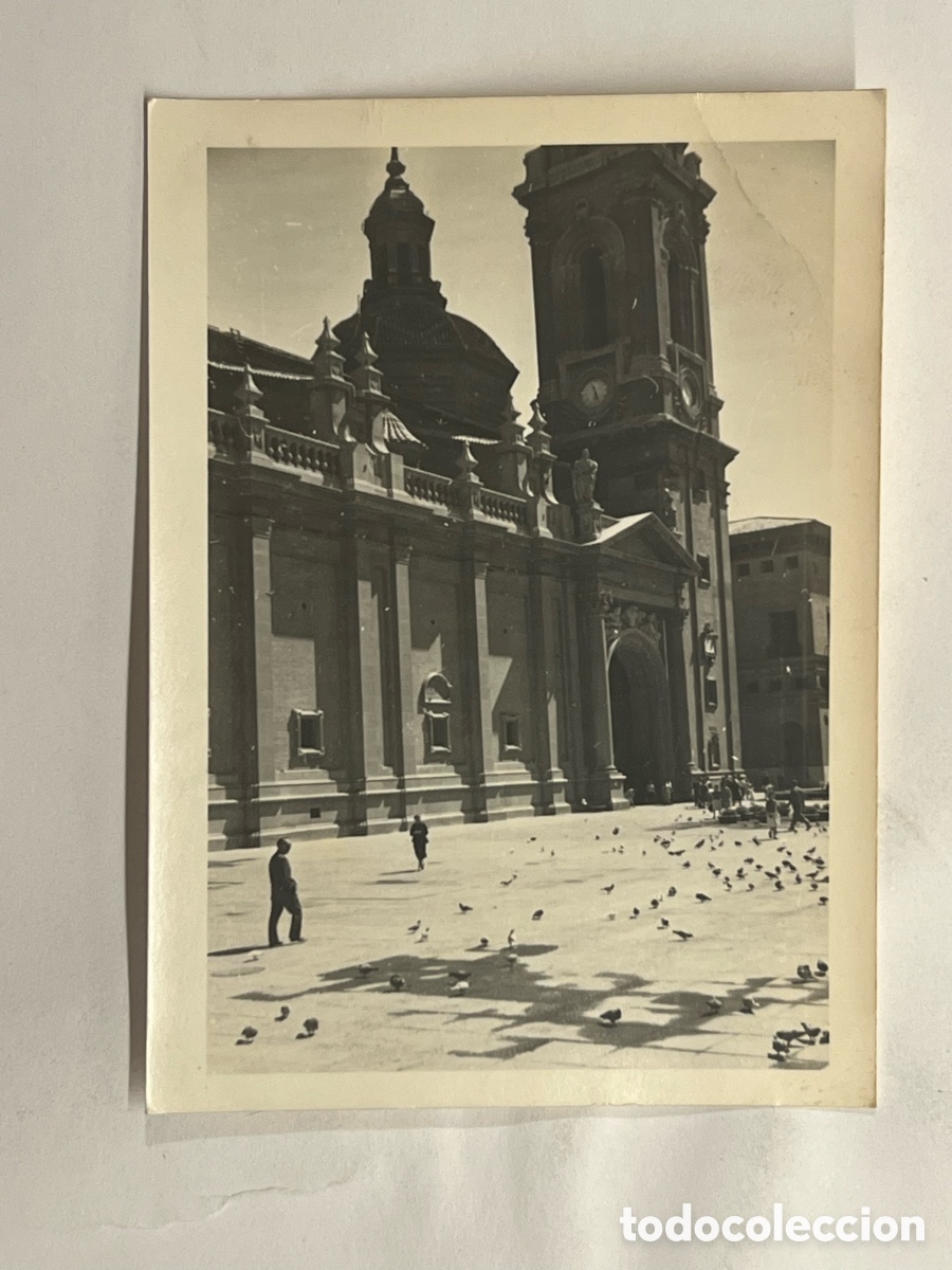 Antique Photography: ZARAGOZA. Fotograf&iacute;a Lateral de la Bas&iacute;lica del Pilar, Verano de 1960, Medidas: 7,5 x 10,5 cm