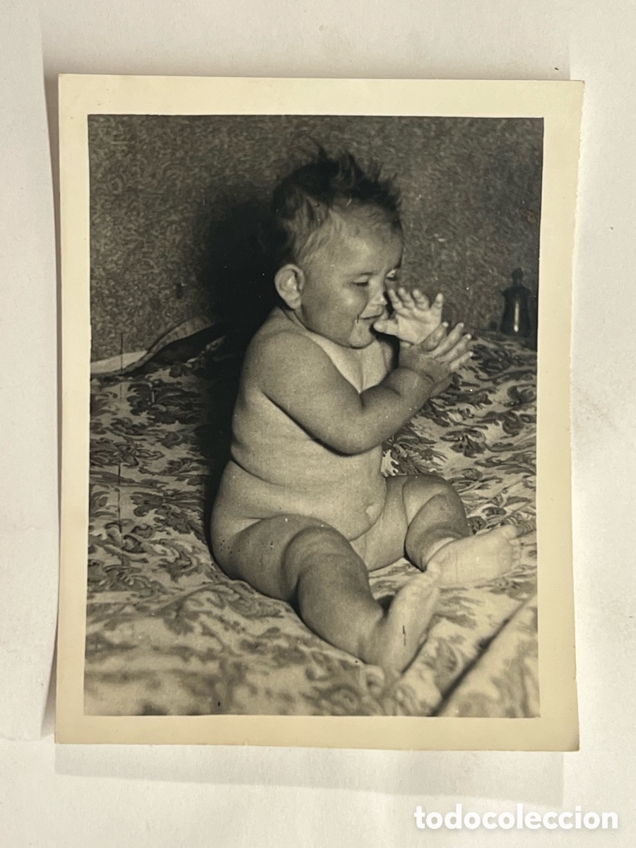 Antique Photography: NI&Ntilde;OS.. Fotograf&iacute;a antigua. Simp&aacute;tico BeBe desnudo&hellip; Julio del 1959