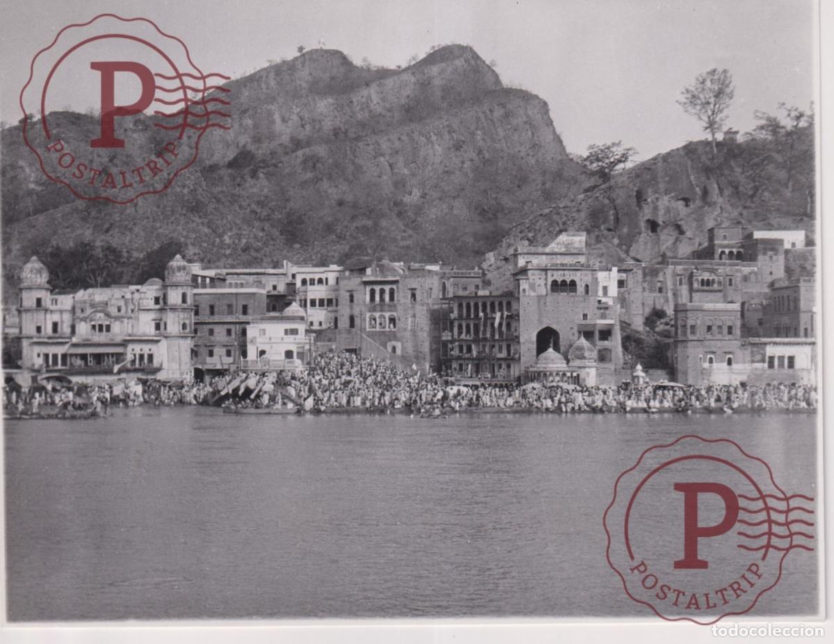 Antique Photography: ASIA. INDIA. INDE. HARDWAR. BATHING GHATS. PHOTO FOTO. 21X16CM