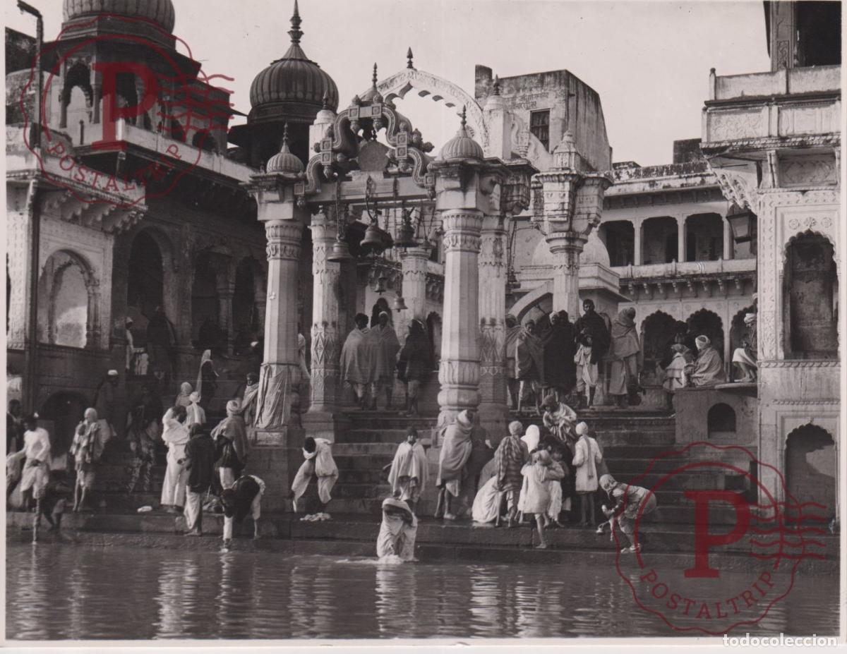 Antique Photography: ASIA. INDIA. INDE. MUTHRA. VISHRAM GHAT. PHOTO FOTO. 21X16CM