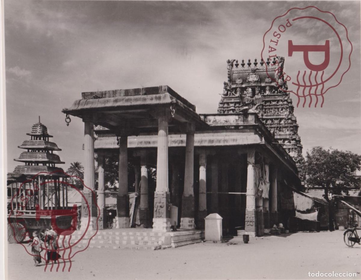 Antique Photography: ASIA. INDIA. INDE. MADRAS. GENERAL VIEW OF MYLOPORE TEMPLE. PHOTO FOTO. +- 23X18CM