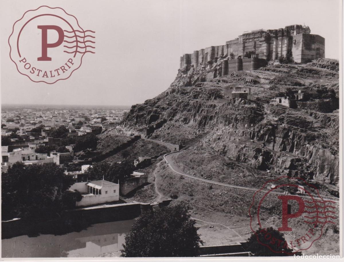 Fotograf&iacute;a antigua: ASIA. INDIA. INDE. JODHPUR. THE FORT WITH CITY BELOW VIEW OF THE EAST SIDE. PHOTO FOTO. +- 21X16CM