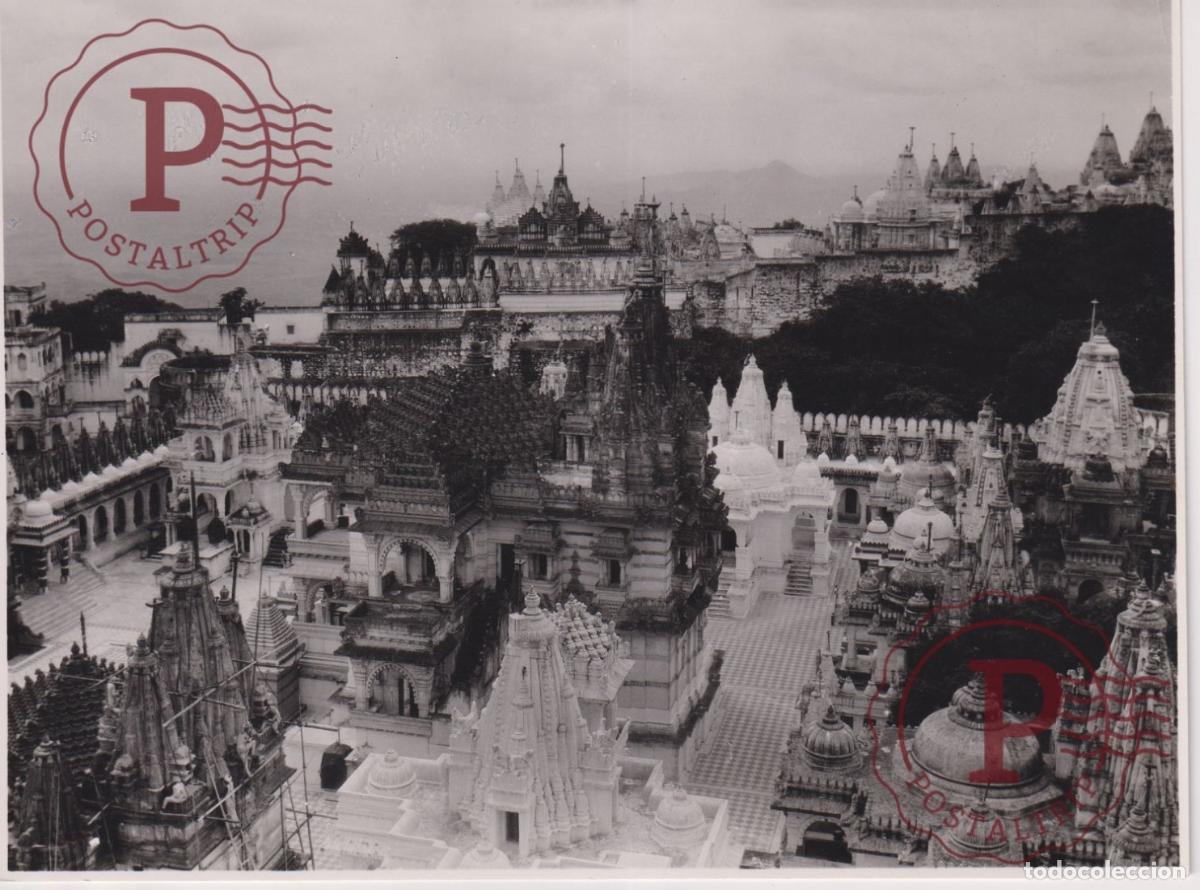 Fotograf&iacute;a antigua: ASIA. INDIA. INDE. PALITANA STATE. KATHIAWAR. BALBAIS TEMPLE TANK FROM.... PHOTO FOTO. +- 21X16CM