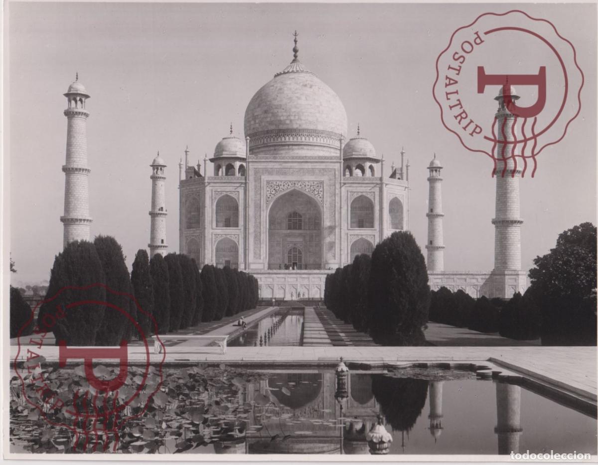 Fotograf&iacute;a antigua: ASIA. INDIA. INDE. AGRA. TAJ MAHAL REFLECTION. PHOTO FOTO. 24.5X18.5CM