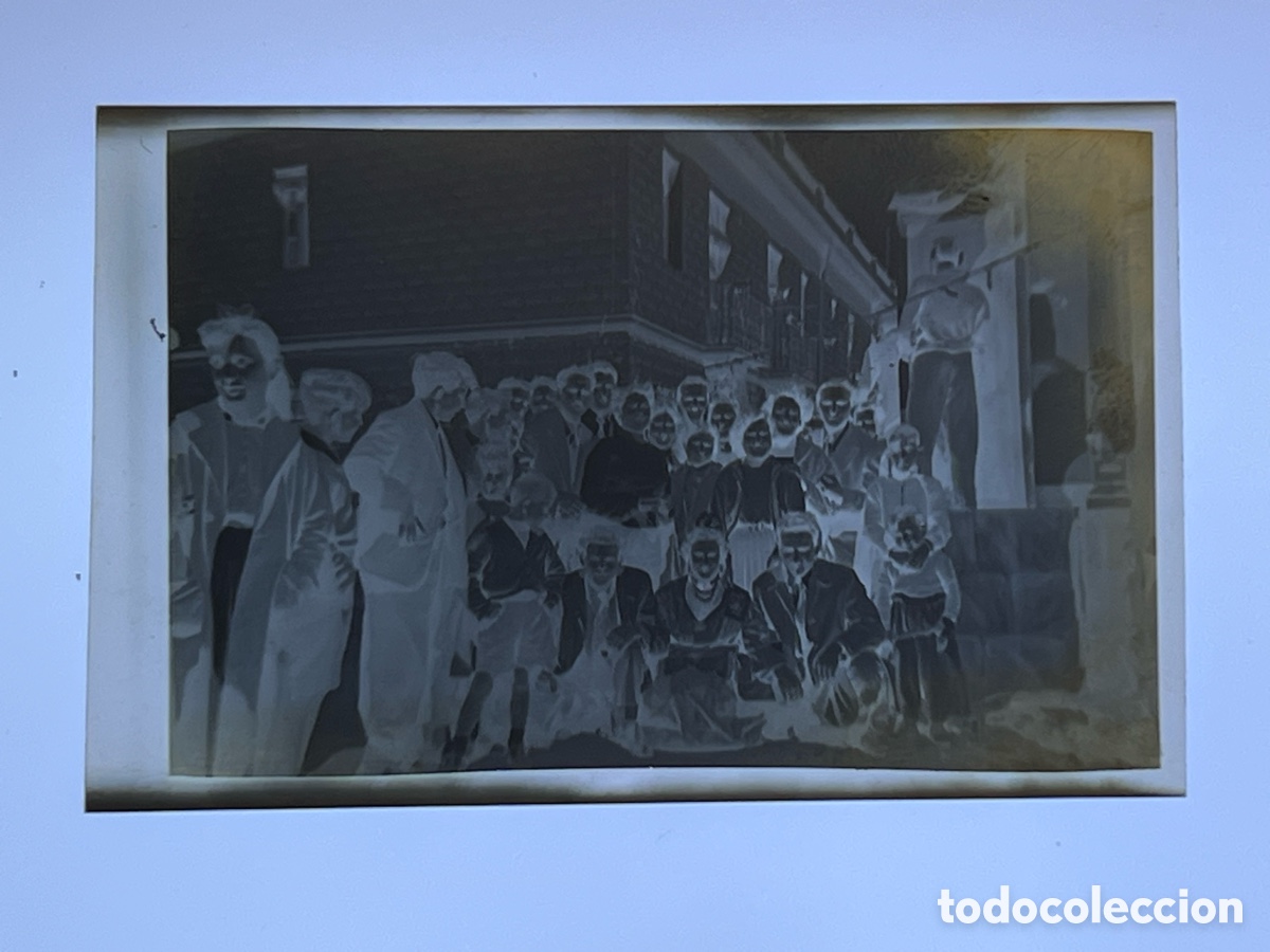 Alte Fotografie: FALLAS Y FALLERAS Clich&eacute; Celuloide (4,5 x 7) Ciutat vella Barri del Carme ? (1930-40?) Casa Escuder