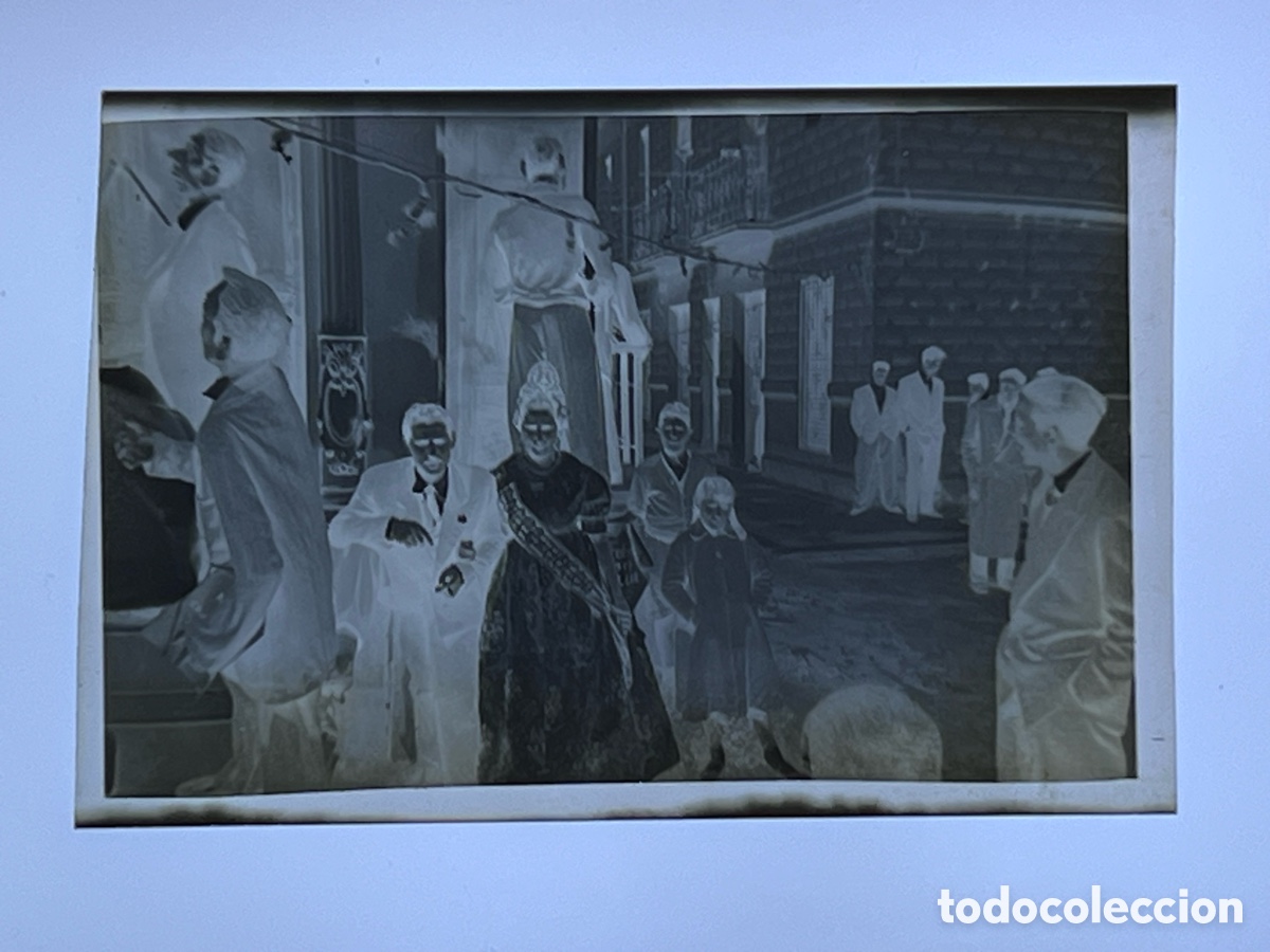 Photographie ancienne: FALLAS Y FALLERAS Clich&eacute; Celuloide (4,5 x 7) Ciutat vella Barri del Carme ? (1930-40?) Casa Escuder