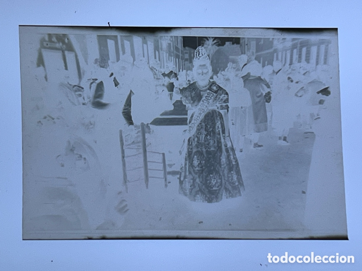 Fotografia antica: FALLAS Y FALLERAS Clich&eacute; Celuloide (4,5 x 7) Ciutat vella Barri del Carme ? (1930-40?) Casa Escuder