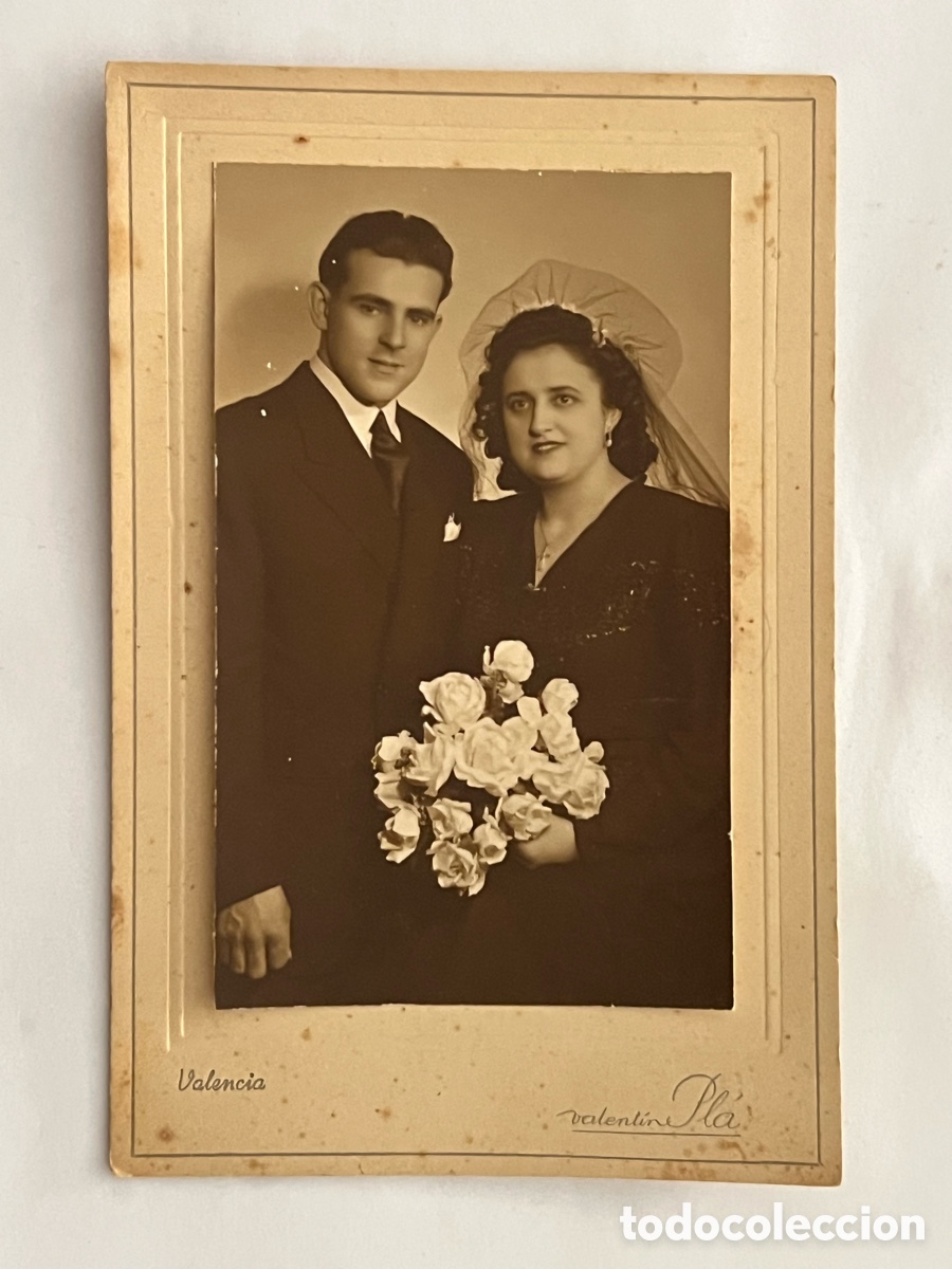 Fotografia antiga: VALENCIA. Fotograf&iacute;a un d&iacute;a nos vamos de Boda.. (h.1950?) Valentin Pla. Med&iacute;das: 12 x 18