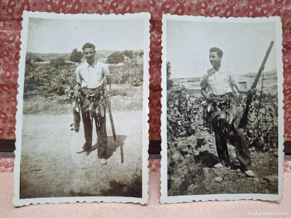 Fotografia antica: ANTIGUAS FOTOGRAFIAS CAZADOR CONEJOS ESCOPETA GASCON MURCIA