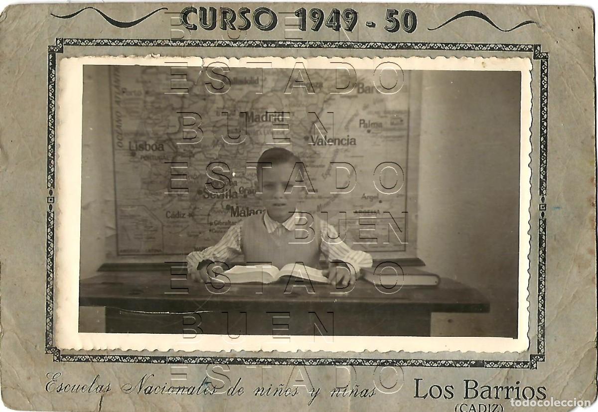 Antique Photography: CADIZ LOS BARRIOS FOTOGRAFIA ESCUELA HIJO GUARDIA CIVIL 1949 18X12 M47