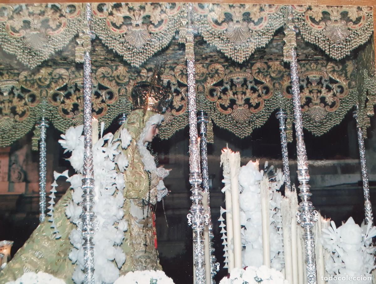 Fotografia antiga: SEMANA SANTA SEVILLA, ANTIGUA FOTOGRAFIA, PALIO ESPERANZA MACARENA, 15X11 CM.