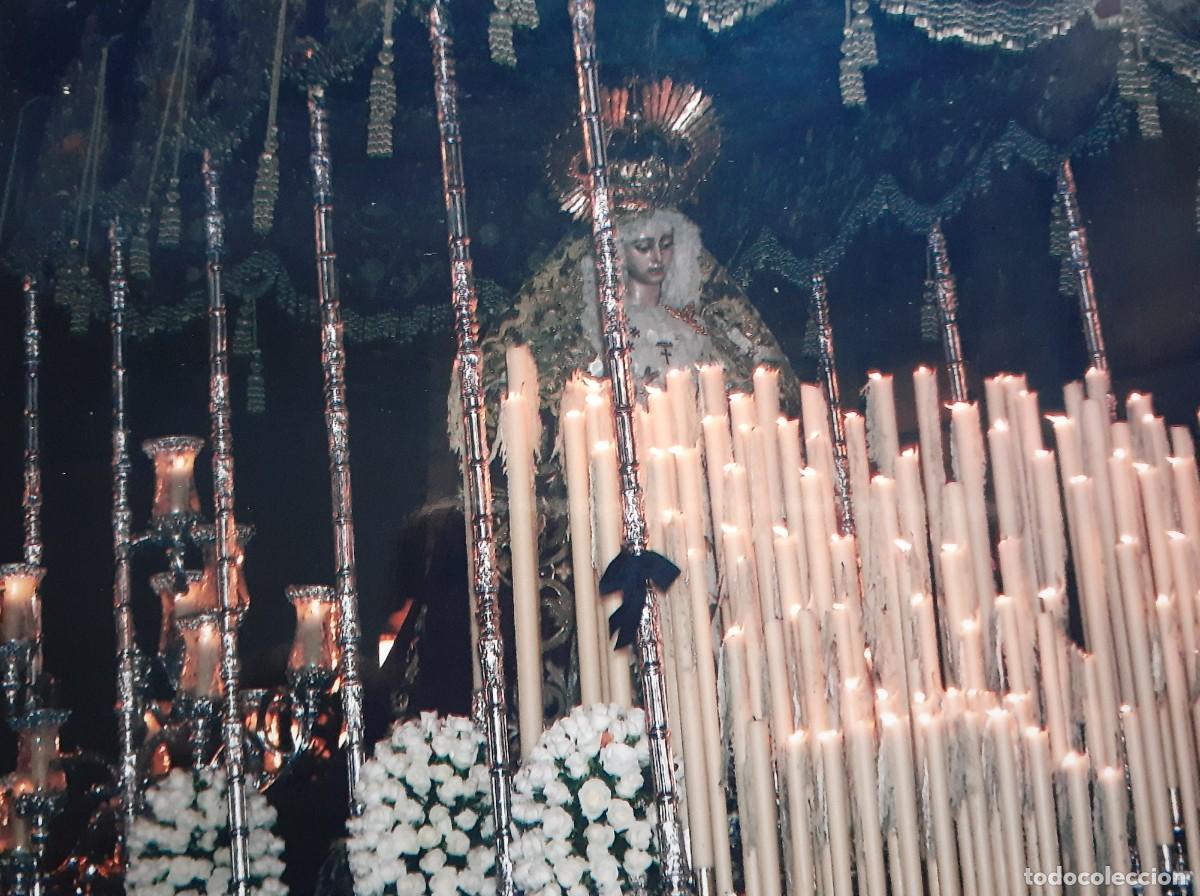 Photographie ancienne: SEMANA SANTA SEVILLA, ANTIGUA FOTOGRAFIA, PALIO VIRGEN DE REGLA (PANADEROS), 15X11 CM.