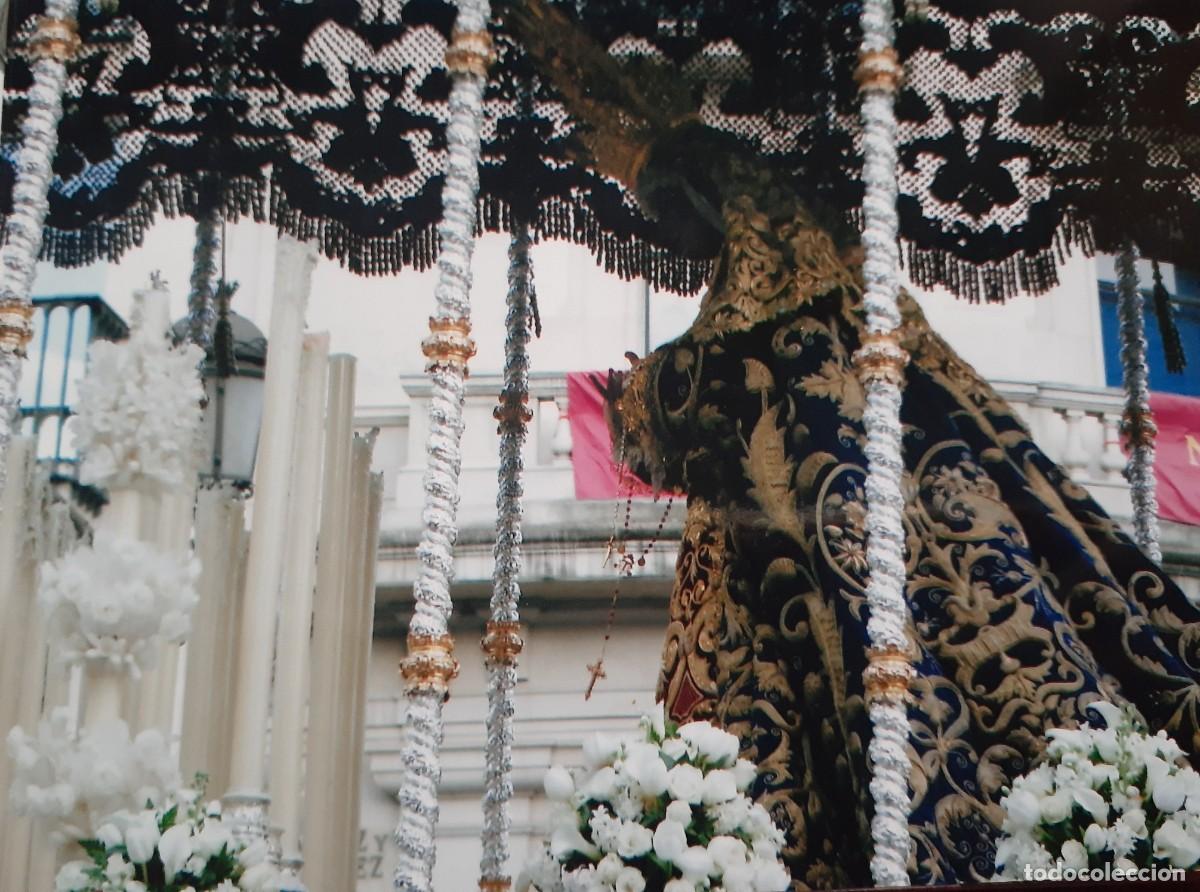 Photographie ancienne: SEMANA SANTA SEVILLA, ANTIGUA FOTOGRAFIA, PALIO VIRGEN DE LAS ANGUSTIAS (LOS GITANOS), 15X11 CM.
