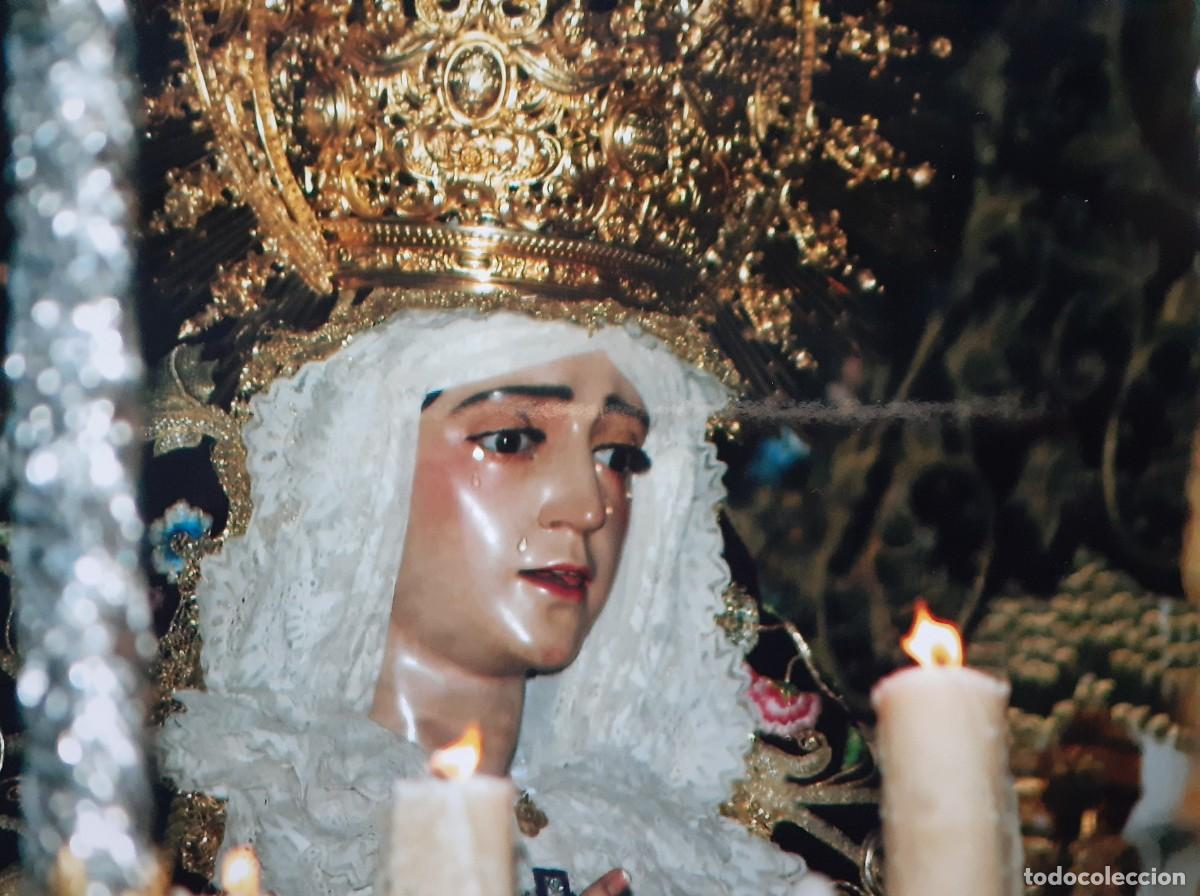 Photographie ancienne: SEMANA SANTA SEVILLA, ANTIGUA FOTOGRAFIA, PALIO VIRGEN DEL REFUGIO (S. BERNARDO), 15X11 CM.