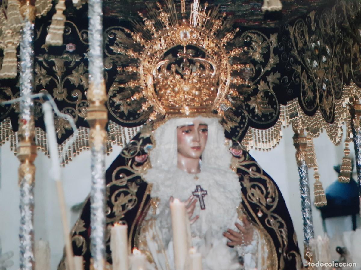 Photographie ancienne: SEMANA SANTA SEVILLA, ANTIGUA FOTOGRAFIA, PALIO VIRGEN DEL REFUGIO (S. BERNARDO), 15X11 CM.