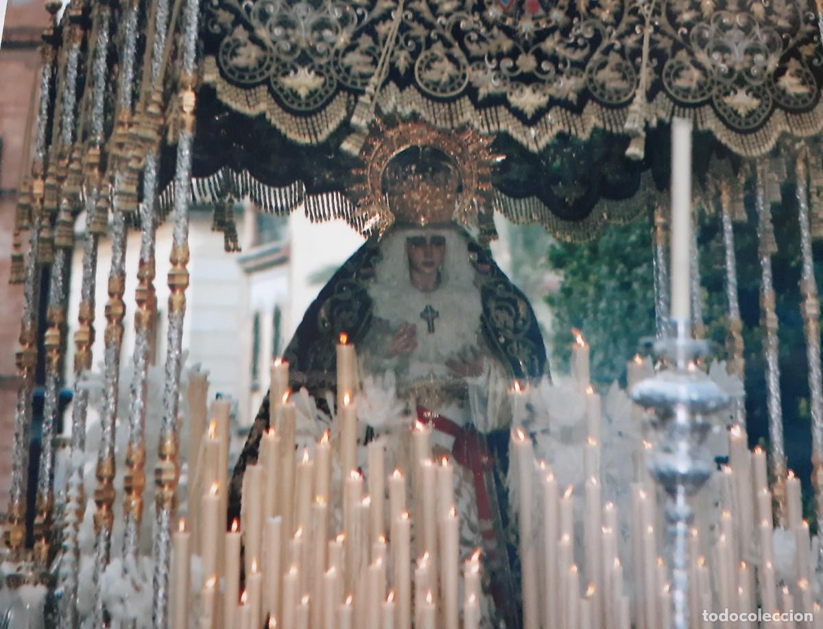 Photographie ancienne: SEMANA SANTA SEVILLA, ANTIGUA FOTOGRAFIA, PALIO VIRGEN DEL REFUGIO (S. BERNARDO), 15X11 CM.