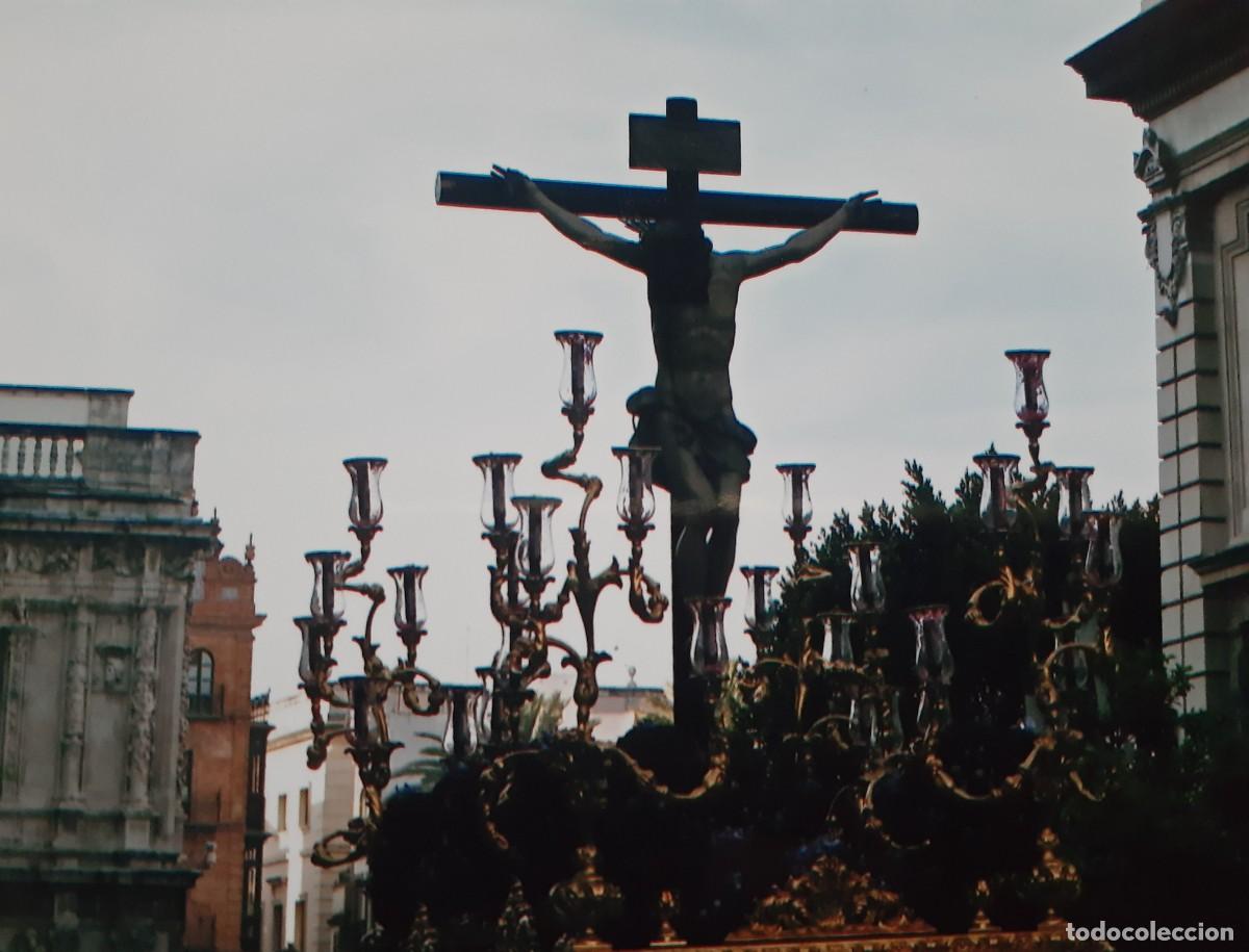 Photographie ancienne: SEMANA SANTA SEVILLA, ANTIGUA FOTOGRAFIA, PASO CRISTO DE LA SALUD (S. BERNARDO), 15X11 CM.