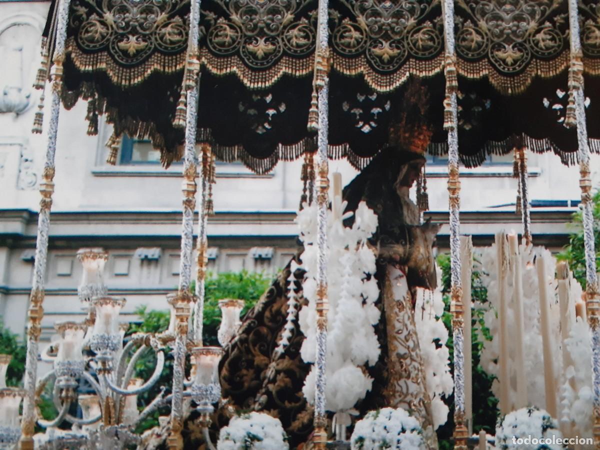 Photographie ancienne: SEMANA SANTA SEVILLA, ANTIGUA FOTOGRAFIA, PALIO VIRGEN DEL REFUGIO (S. BERNARDO), 15X11 CM.