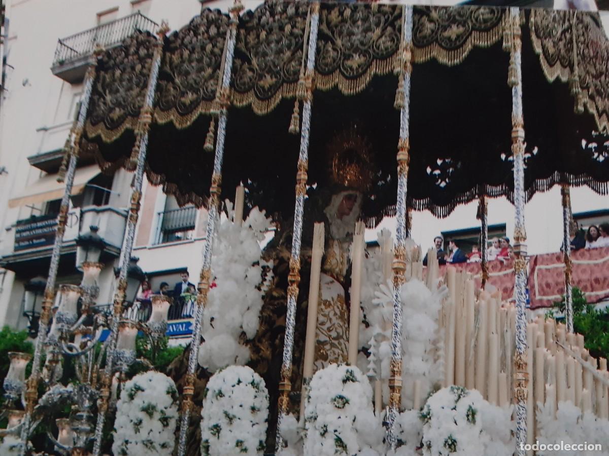 Fotograf&iacute;a antigua: SEMANA SANTA SEVILLA, ANTIGUA FOTOGRAFIA, PALIO VIRGEN DEL REFUGIO (S. BERNARDO), 15X11 CM.