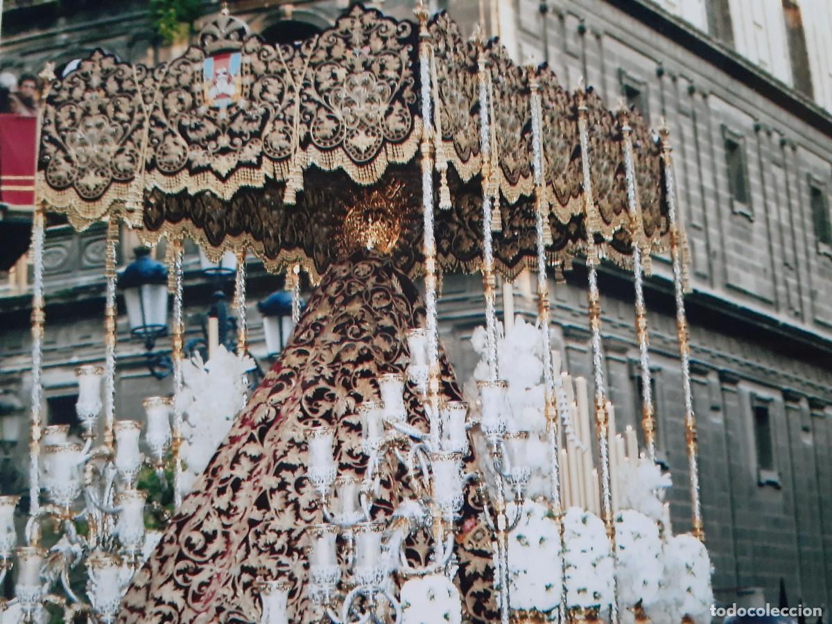 Photographie ancienne: SEMANA SANTA SEVILLA, ANTIGUA FOTOGRAFIA, PALIO VIRGEN DEL REFUGIO (S. BERNARDO), 15X11 CM.