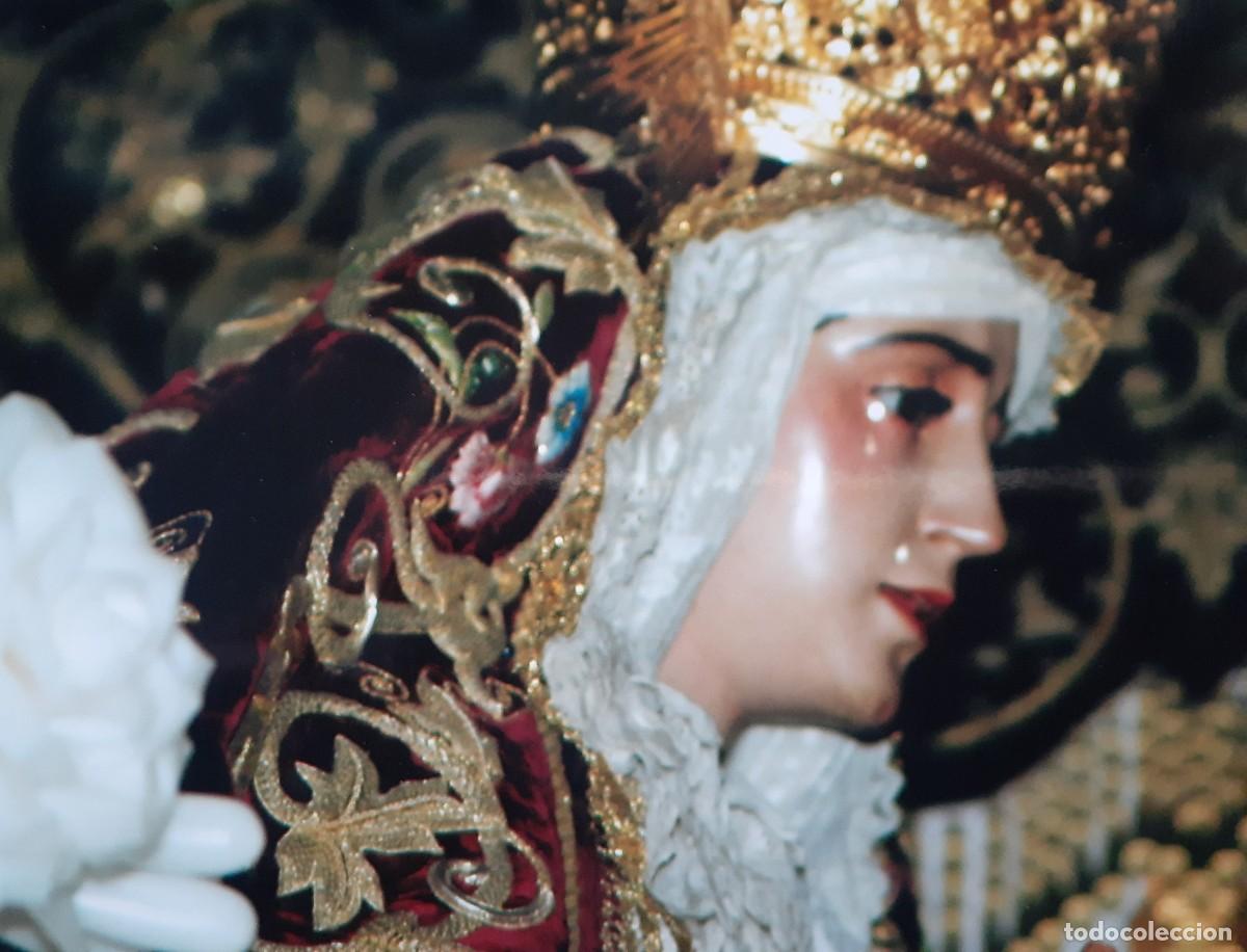 Photographie ancienne: SEMANA SANTA SEVILLA, ANTIGUA FOTOGRAFIA, PALIO VIRGEN DEL REFUGIO (S. BERNARDO), 15X11 CM.