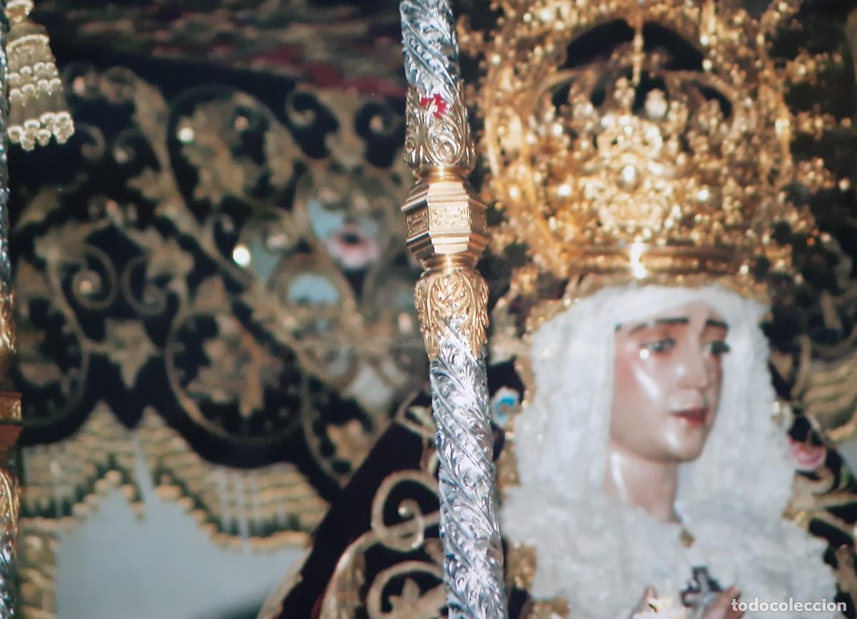Fotografia antica: SEMANA SANTA SEVILLA, ANTIGUA FOTOGRAFIA, PALIO VIRGEN DEL REFUGIO (S. BERNARDO), 15X11 CM.