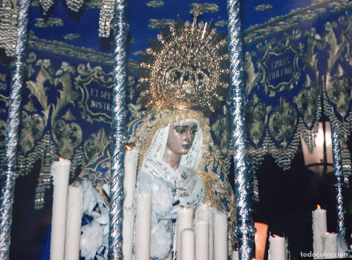 Fotografia antica: SEMANA SANTA SEVILLA, ANTIGUA FOTOGRAFIA, PALIO VIRGEN DE GUADALUPE (LAS AGUAS), 15X11 CM.