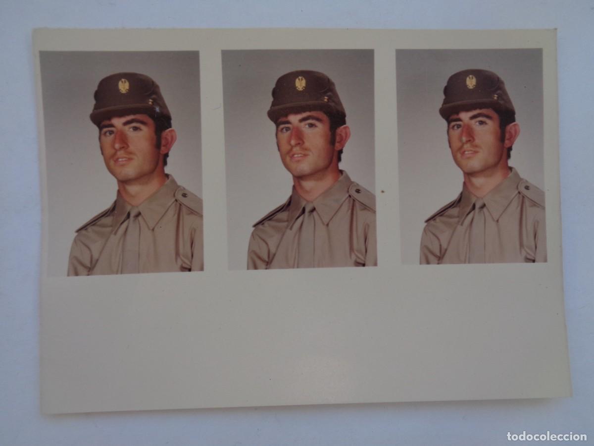 Fotografia antiga: FOTOMATON DE MILITAR CON MONTA&Ntilde;ERA , LOTE DE 3 EXPOSICIONES
