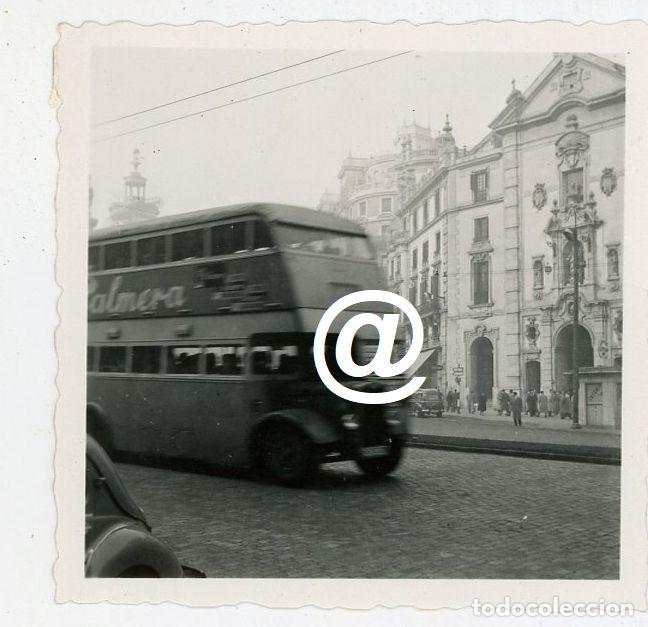 Fotografia antiga: FOTO AUTOBUS DOS PISOS MADRID CALLE ALCALA