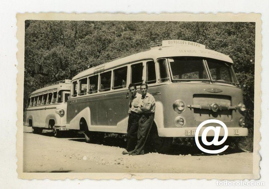 Photographie ancienne: FOTO AUTOCAR CHASIS GMC MATRICULA BARCELONA TOSSA DE MAR A&Ntilde;O 1952
