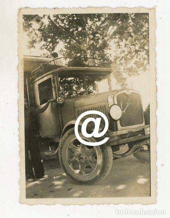 Fotografia antiga: FOTO CAMION SAURER MATRICULA BARCELONA