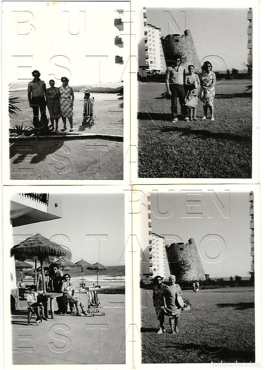 Fotograf&iacute;a antigua: ALGARROBO MALAGA 1977 4 FOTOGRAFIAS UNICAS 12X8 M60