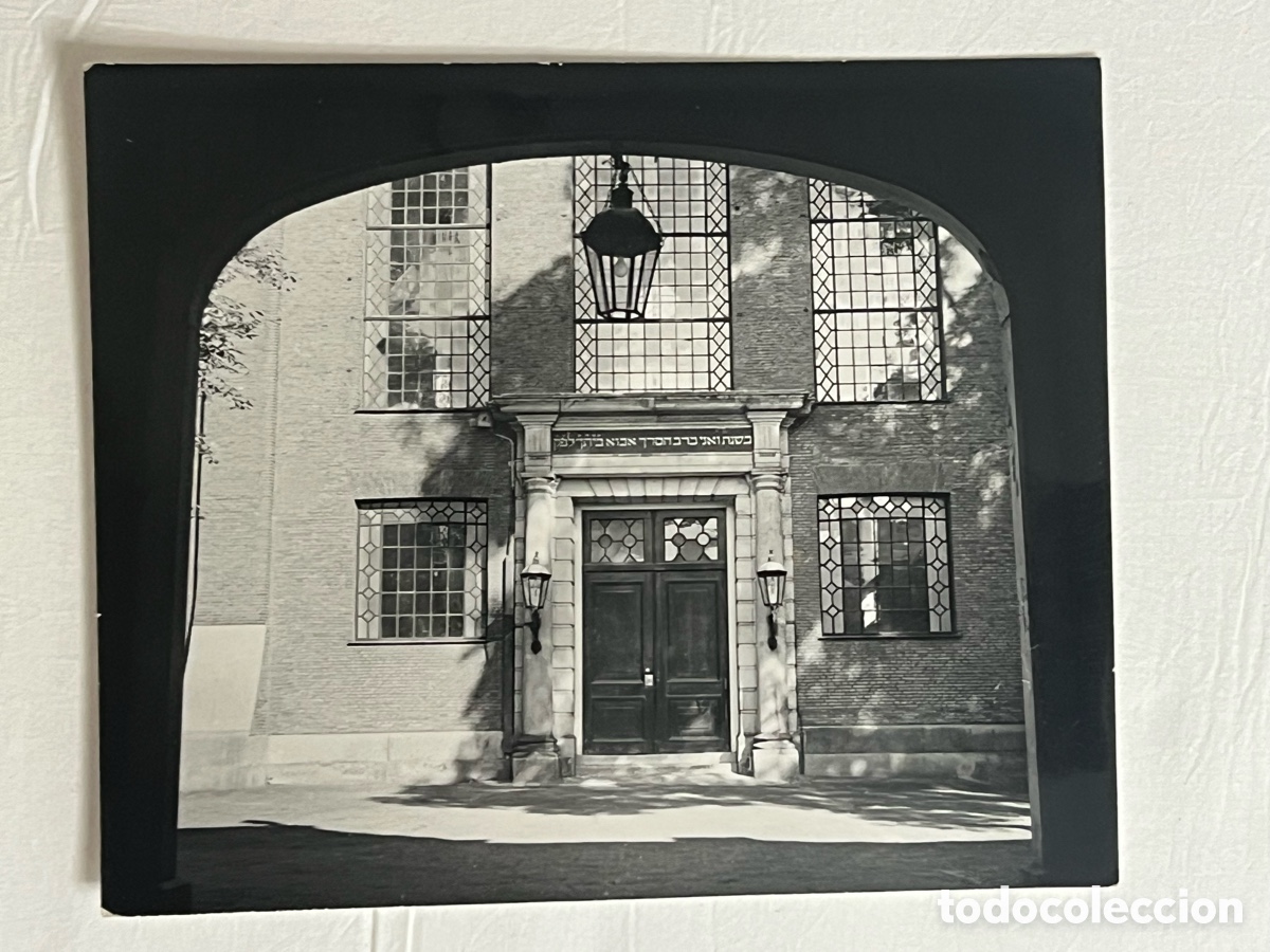 Fotografia antica: &Aacute;MSTERDAM (Pa&iacute;ses Bajos) Fotograf&iacute;a Sinagoga portuguesa. tambi&eacute;n llamada Esnoga o Snoge (h.1950?)