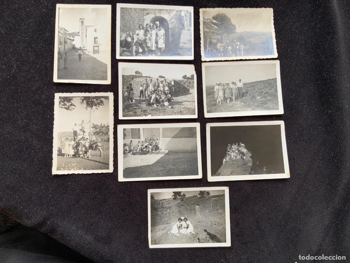 Fotograf&iacute;a antigua: Lote de antiguas 9 fotos de Alcublas, Valencia, 1934. Iglesia, fuentes y cueva murcielago.