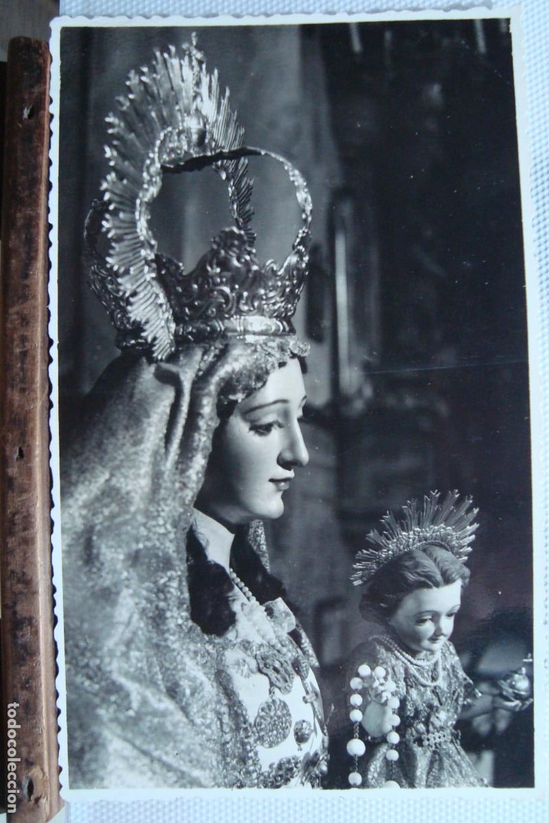 Fotograf&iacute;a antigua: ANTIGUA FOTOGRAFIA VIRGEN DE LAS NIEVES. FOTO SERRANO SEVILLA A&Ntilde;OS 40?