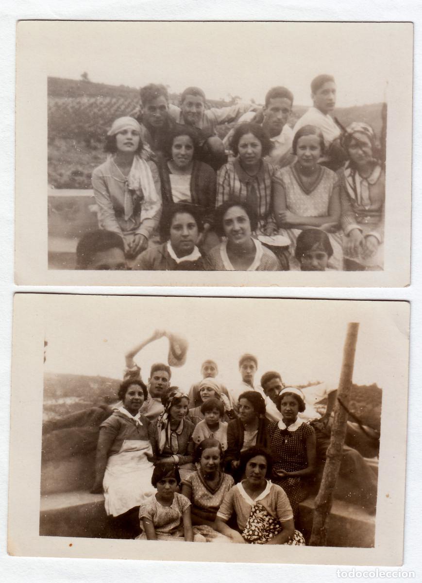 Fotograf&iacute;a antigua: 2 fotos. Chicas y chicos alegres. A&ntilde;os 20 bm