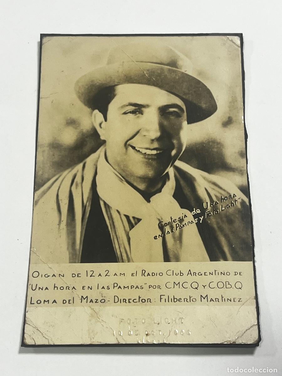 Fotograf&iacute;a antigua: FOTOGRAF&Iacute;A ANTIGUA. CARLOS GARDEL. FOTO LIGHT.