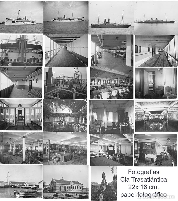 Fotograf&iacute;a antigua: Lote muy interesante de 23 fotografias 22x16 cm de la Cia Trasanl&aacute;ntica