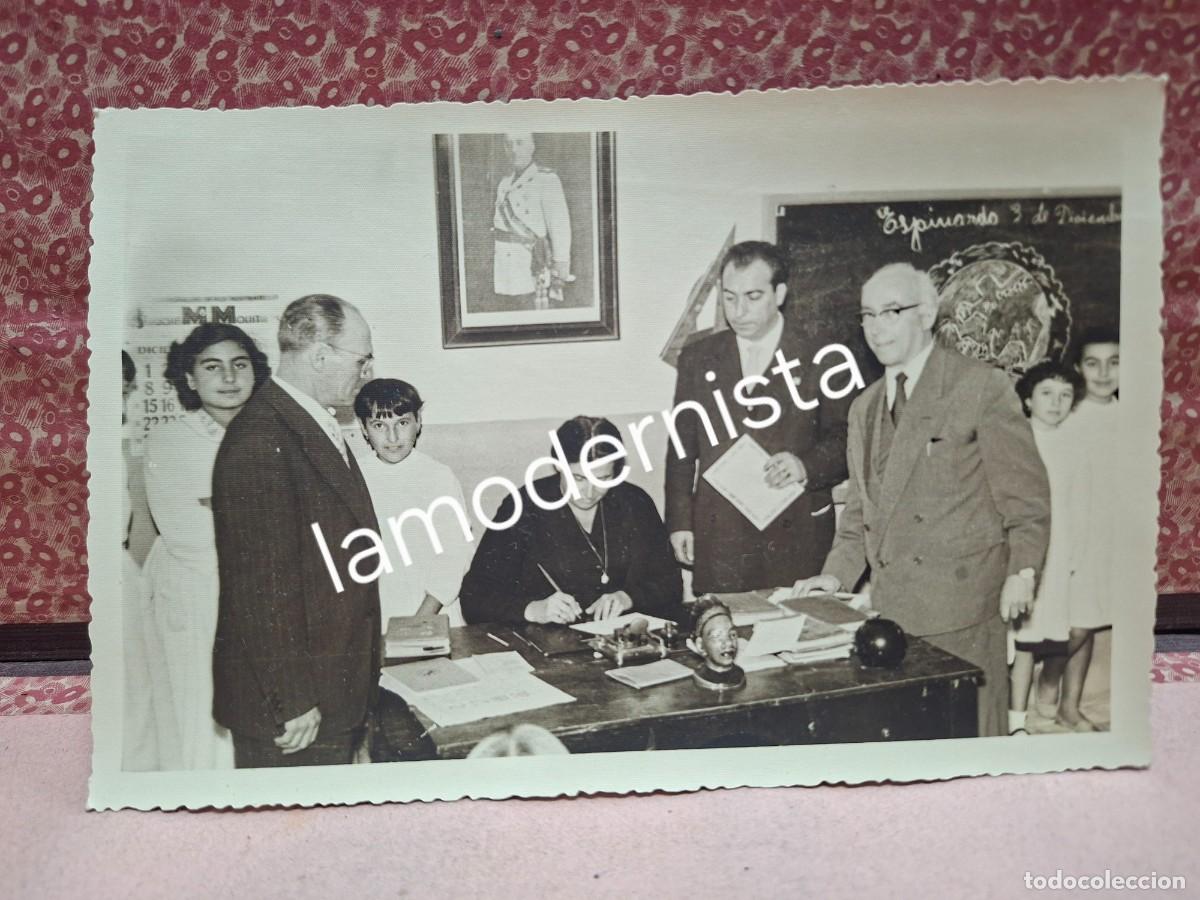Fotograf&iacute;a antigua: ANTIGUA FOTOGRAFIA COLEGIO ESPINARDO MURCIA HUCHA DOMUND SELLO ALBA