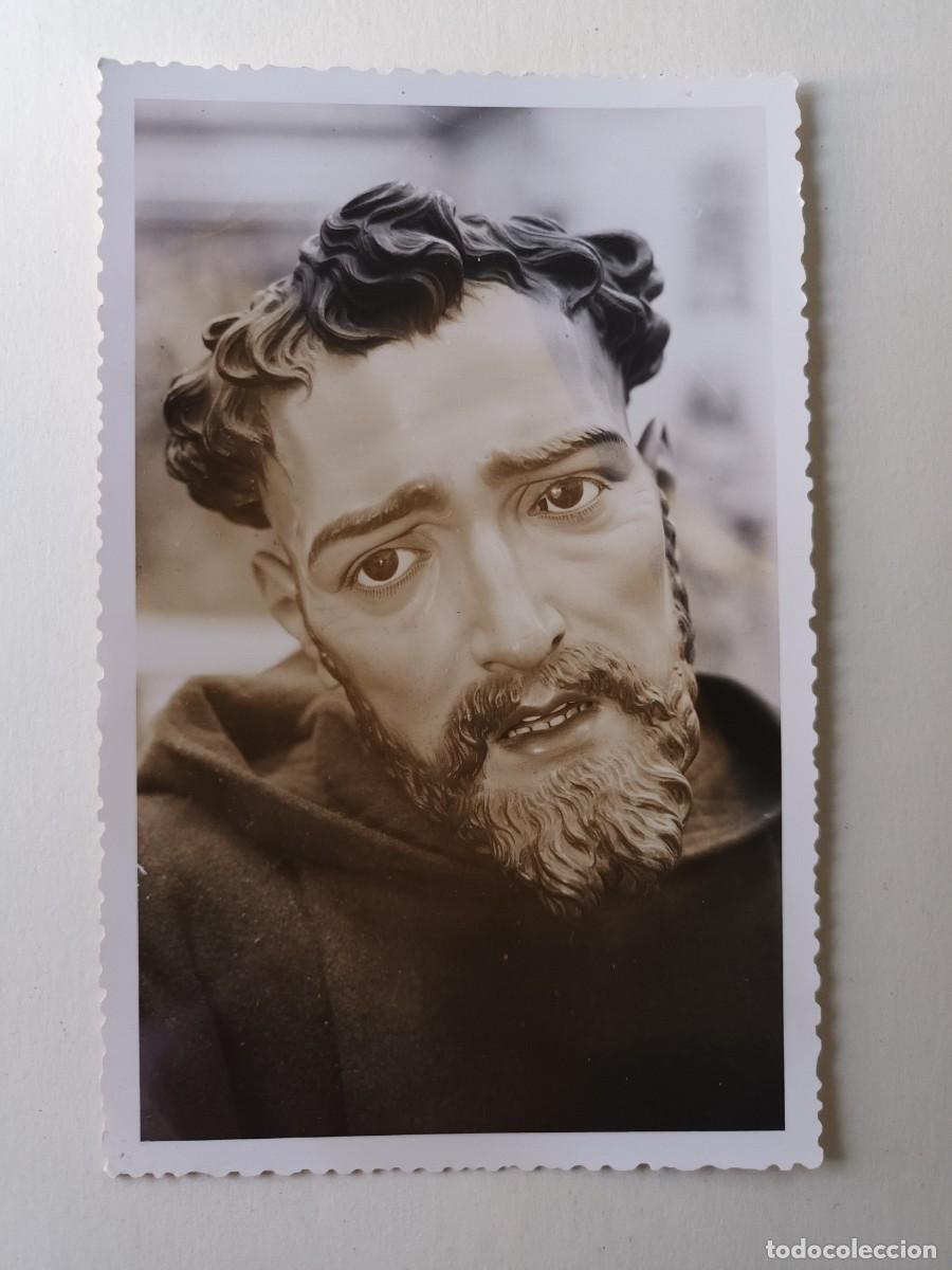 Fotograf&iacute;a antigua: FOTOGRAFIA CABEZA DE SAN FRANCISO DE ASIS. ESCULTOR LUIS SALVADOR CARMONA. MUSEO DE LEON